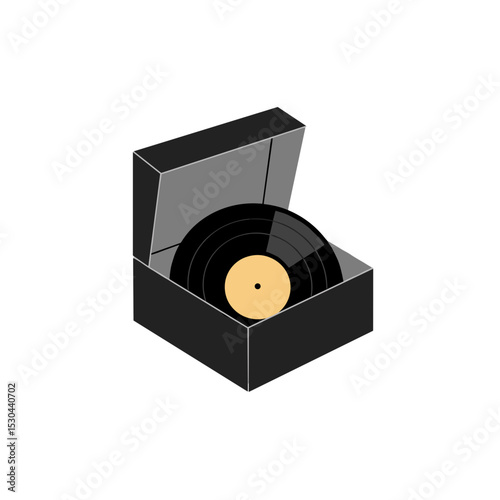 Vintage record player with a spinning vinyl in a cozy living room setting