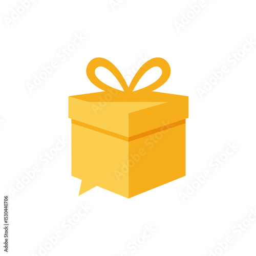 Brightly colored gift box with ribbon on a plain background, perfect for celebrations