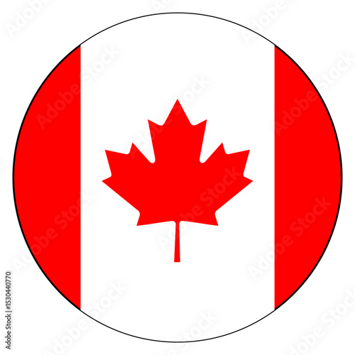 flag of Canada circle