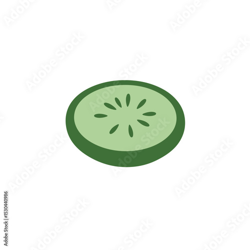 Freshly sliced cucumber on a clean white background, ideal for healthy eating concepts