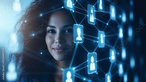 A stylish LinkedIn profile showcasing professional achievements, AI Generative.