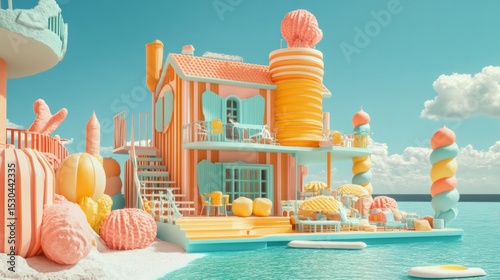 A vibrant Instagram feed showcasing a curated collection of lifestyle images, including food, travel, and fashion, AI Generative.