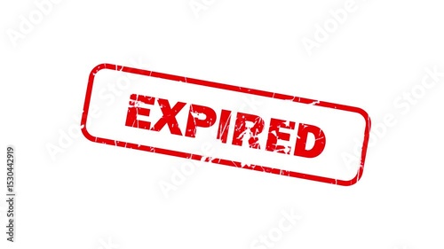 Expired Stamp Animation red color