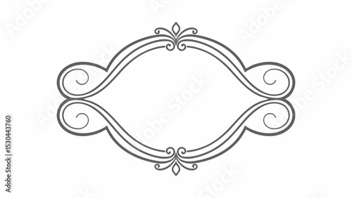 Elegant Decorative Frame with Swirls and Flourishes Perfect for Invitations Certificates or Adding a Touch of Sophistication to Design Projects