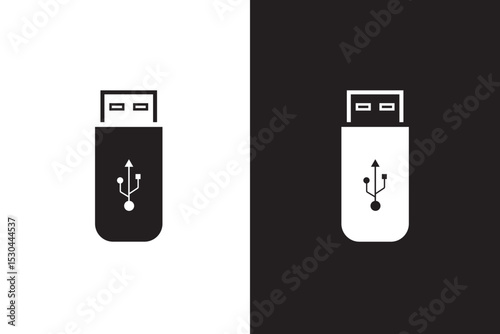 Usb icon set. Flash disk icon vector