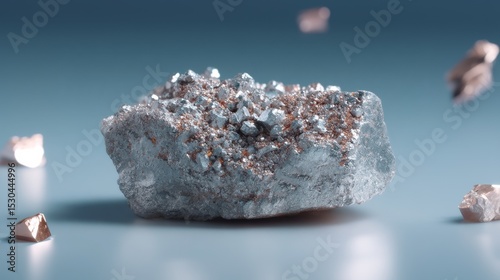 Realistic Photo of Nickel Ore with Pyrrhotite and Pentlandite photo