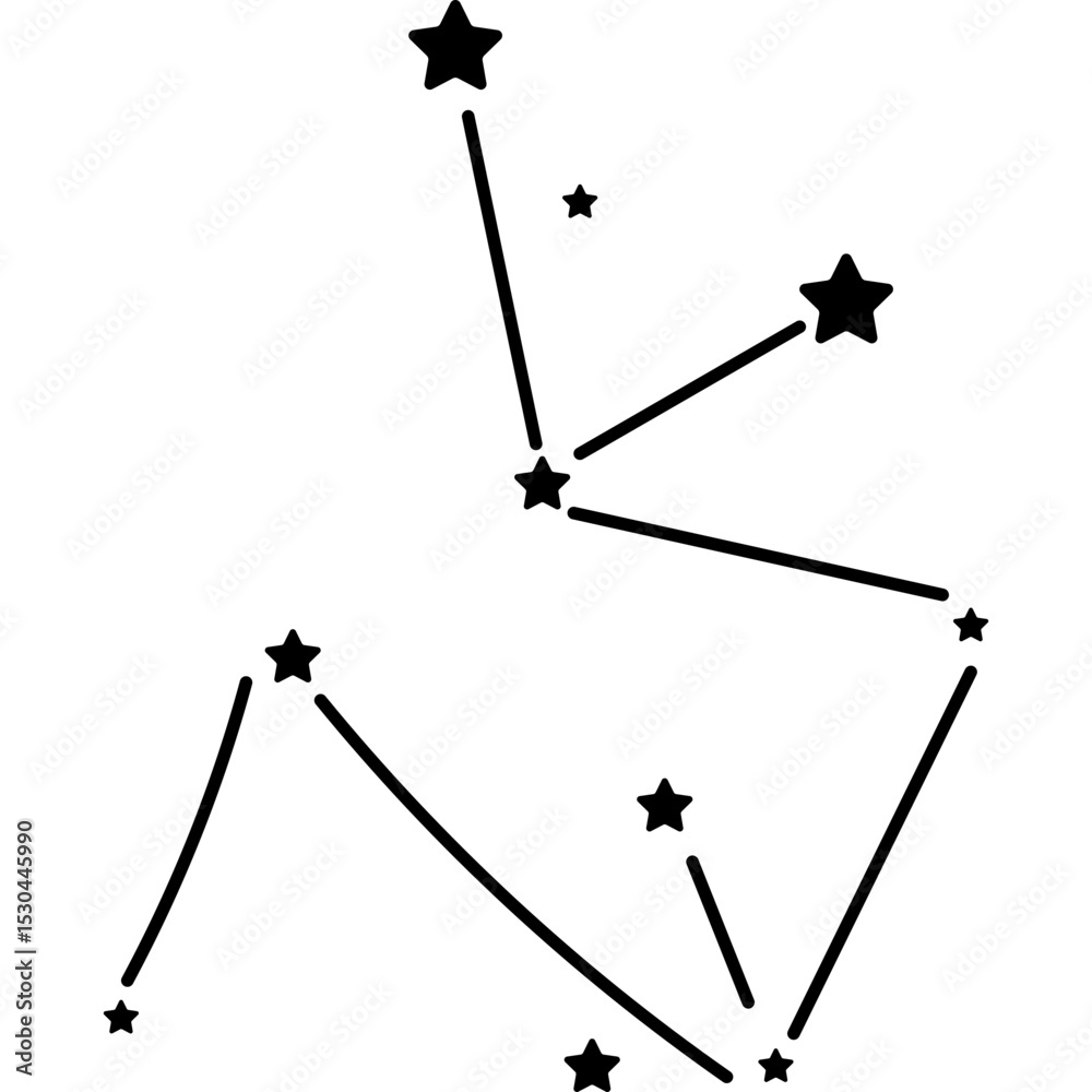 Fototapeta premium Constellation Doodle