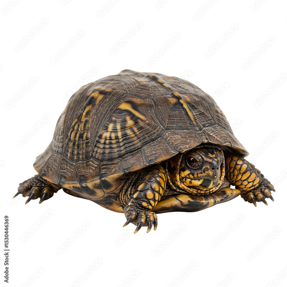Obraz premium Eastern Box Turtle: Detailed Close-Up Photo of Reptile