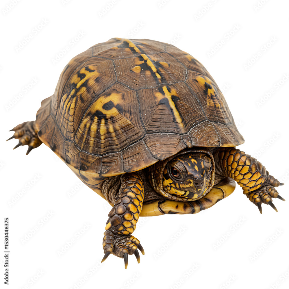 Obraz premium Eastern Box Turtle: Close-Up View of Shell and Features