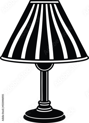 White classic electric table lamp with a natural wooden base and a fabric shade perfect for home interior lighting