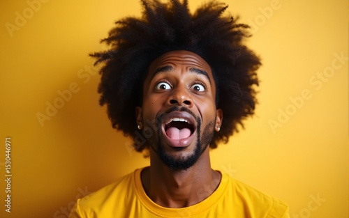 Afro american man over isolated background afraid and shocked with surprise expression, fear and excited face. High quality