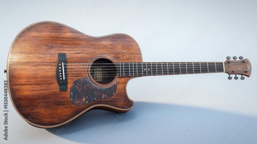 Fototapeta premium Acoustic Guitar: Wood, Strings, Music