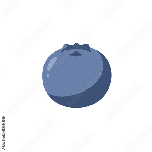 A vibrant blueberry illustration showcasing its round shape and rich color