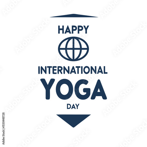 Happy international yoga day globe design