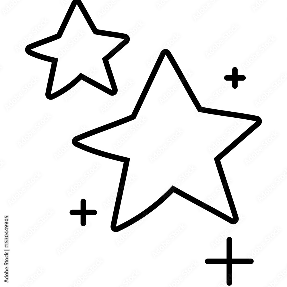 Obraz premium Stars Doodle