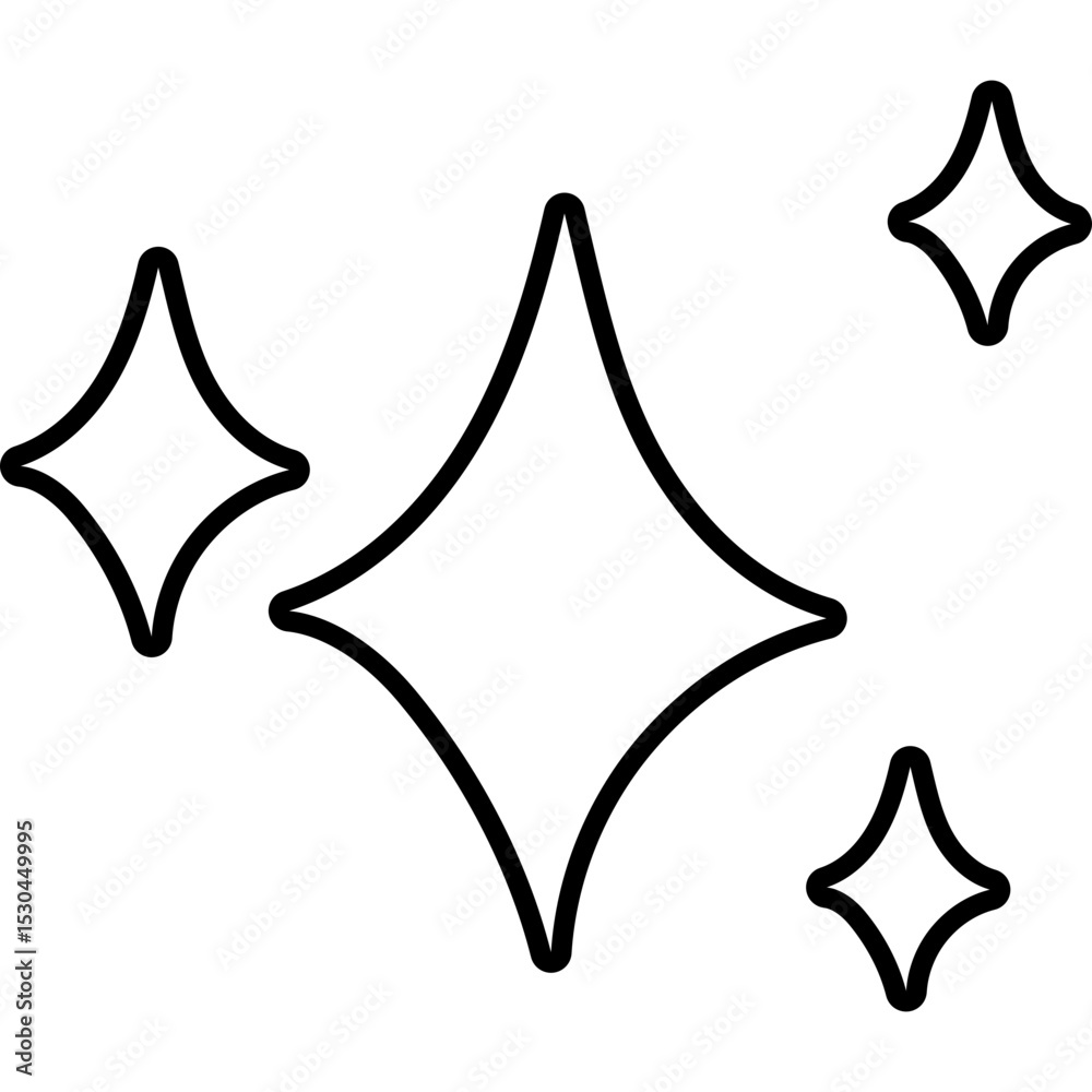 Fototapeta premium Stars Doodle