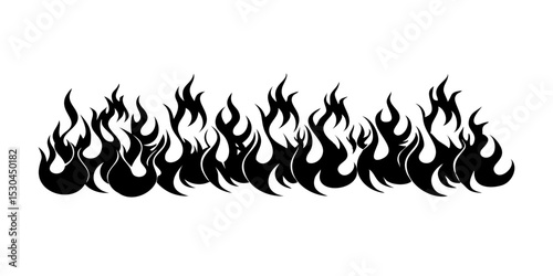 vector silhouette of fire