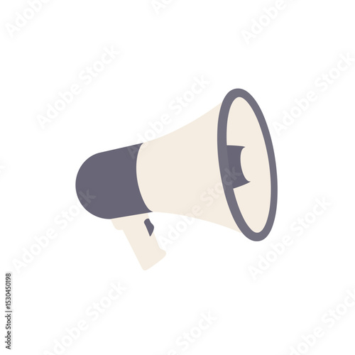 A megaphone symbolizing communication and announcements in a minimalistic design