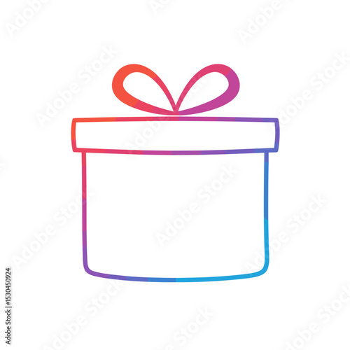 Colorful gift box with vibrant ribbons on a festive background, symbolizing celebration
