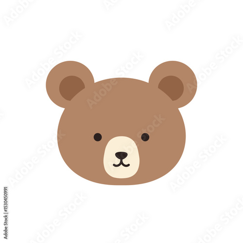 Cute cartoon bear character with a friendly expression, set against a simple white background