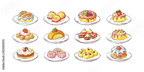 set of foods