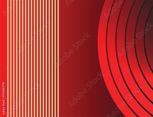 Red gradient minimal lines covers design. geometric background. vector illustration. Vector Illustration