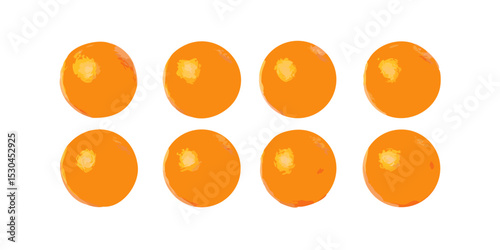 orange on white background