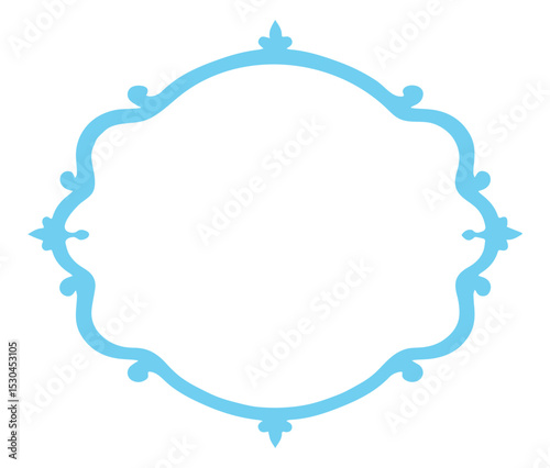 blue frame with floral ornament