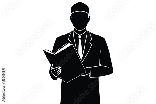 Groom holding quran islamic wedding illustration