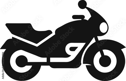 motorcycle silhouette isolated on white