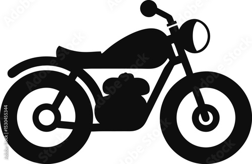 motorcycle silhouette isolated on white