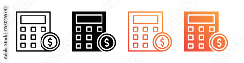 Accounting Multiple Style Icon Set Vector 