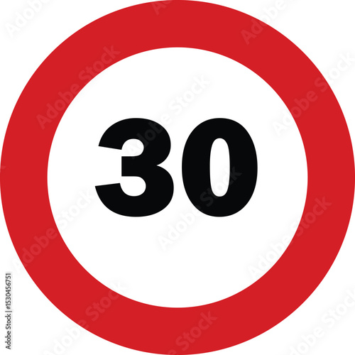 30 Speed Limit Traffic Sign