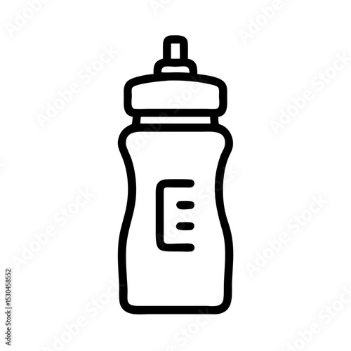 Water bottle icon in bold black outline style for hydration