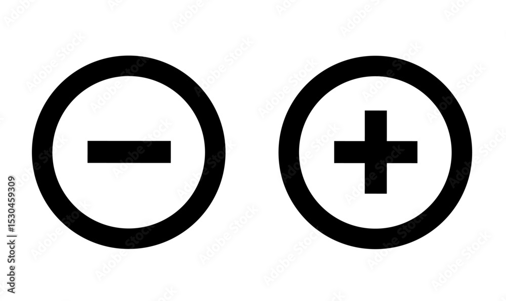 Add and subtract icon vector on white background Add and subtract icon vector on white background