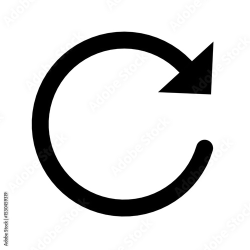 redo icon vector on white background