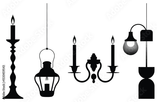 "Glow Ensemble: A Curated Set of Elegant Lamps"

