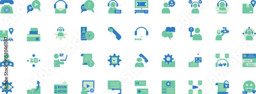 customer service flat icon pack