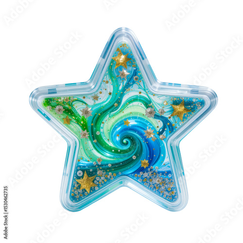 Star shaped liquid motion toy.