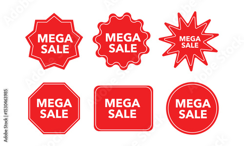 Vibrant Sale Tags for Marketing Promotions and Retail Discounts