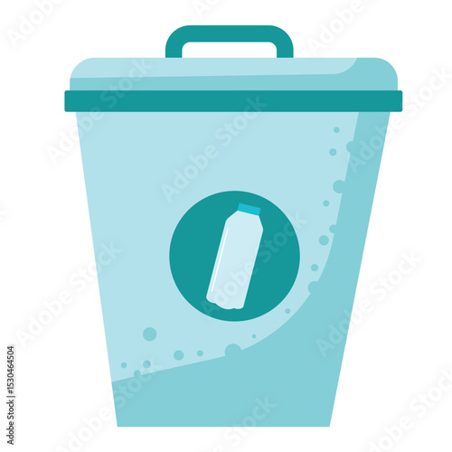Flat Design of Recycle Waste Bin
