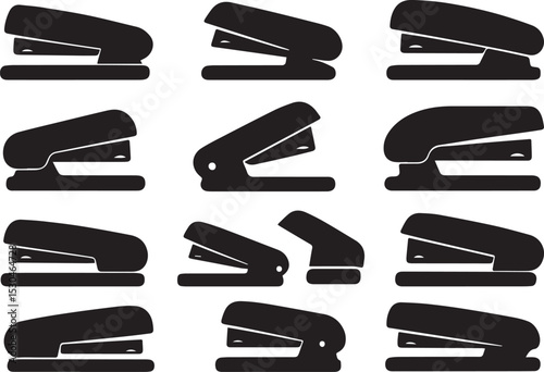 Office Stapler Vector Icons Collection