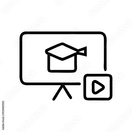 An educational video online course icon