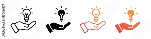 Ideas Multiple Style Icon Set Vector 