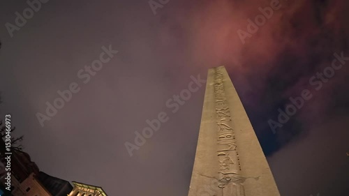 Egyptian obelisk at ancient hippodrome  in İstanbul, Turkey. photo