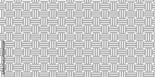 Weave Pattern Showing Repetition Useful as Background. Minimal line Seamless geometric pattern with shapes. Decoration and maze ornament square wall tile. colorful rattan weave texture background.