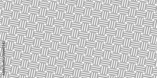 Weave Pattern Showing Repetition Useful as Background. Minimal line Seamless geometric pattern with shapes. Decoration and maze ornament square wall tile. colorful rattan weave texture background.