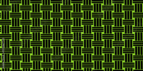 Weave Pattern Showing Repetition Useful as Background. Minimal line Seamless geometric pattern with shapes. Decoration and maze ornament square wall tile. colorful rattan weave texture background.
