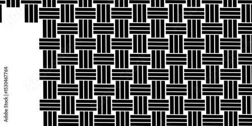 Weave Pattern Showing Repetition Useful as Background. Minimal line Seamless geometric pattern with shapes. Decoration and maze ornament square wall tile. colorful rattan weave texture background.