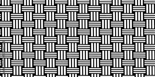 Weave Pattern Showing Repetition Useful as Background. Minimal line Seamless geometric pattern with shapes. Decoration and maze ornament square wall tile. colorful rattan weave texture background.